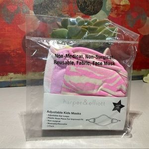1 Pack (3 ct) Harper & Elliott Kids Children Washable Reusable Cotton Face Masks
